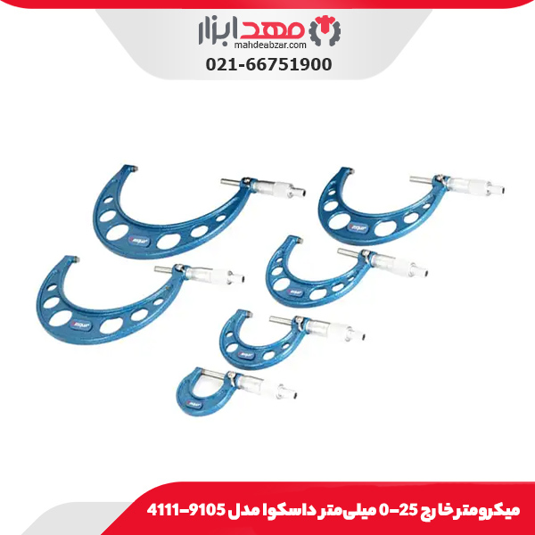 ميکرومتر خارج 25-0 میلی‌متر داسکوا مدل 9105-4111