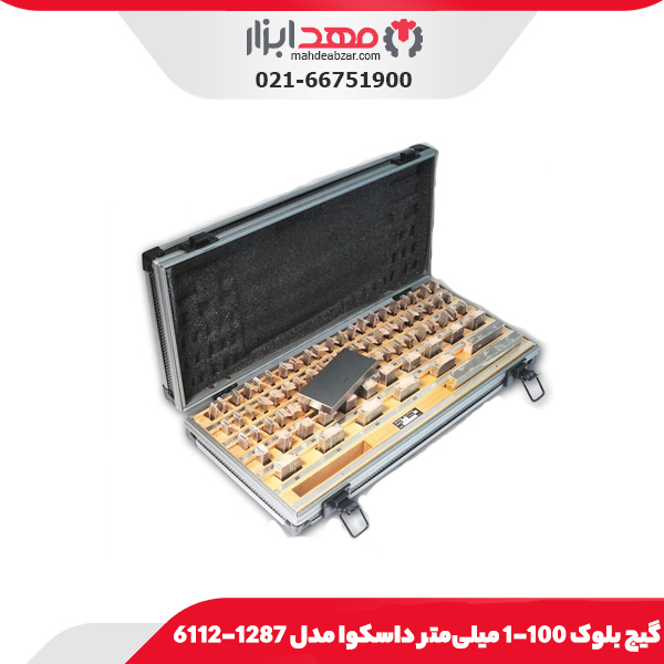 گیج بلوک 100-1 میلی‌متر داسکوا مدل 1287-6112
