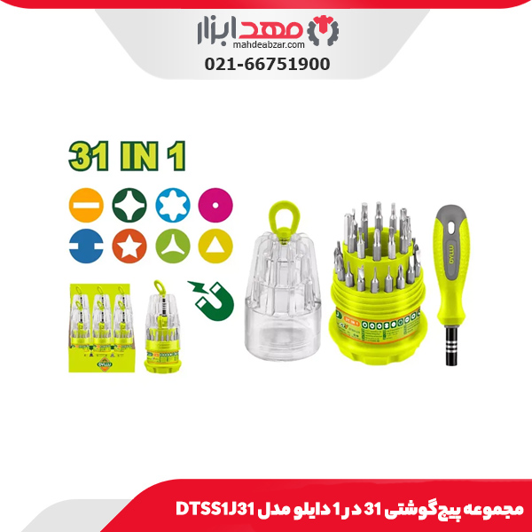 مجموعه پیچ‌ گوشتی 31 در 1 دایلو مدل DTSS1J31