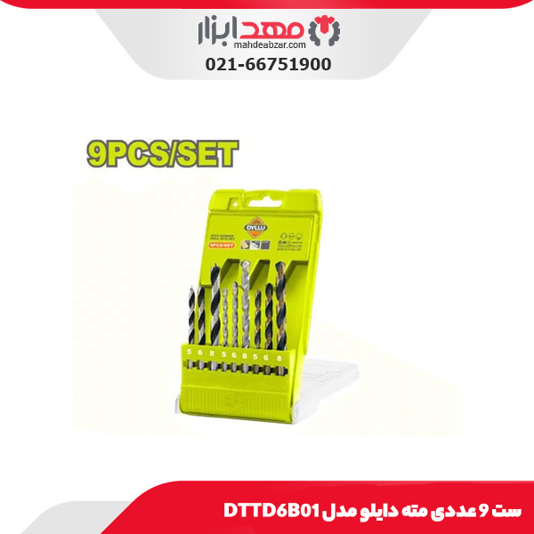 ست 9 عددی مته دایلو مدل DTTD6B01