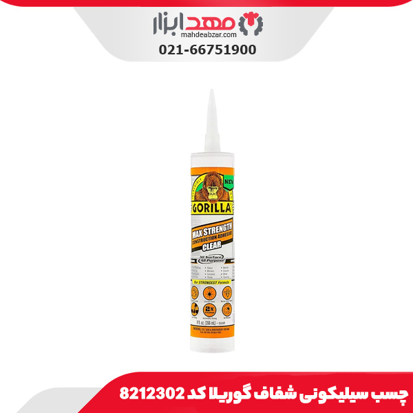 چسب سیلیکونی شفاف گوریلا کد 8212302